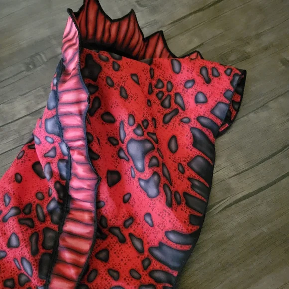 Youth Red and Black Winged Costume Cape - Picture 7 of 7